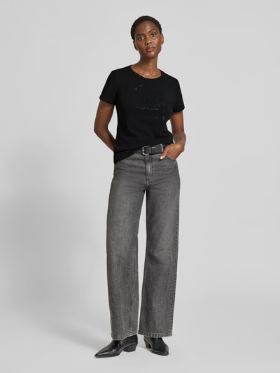 LIU JO SPORT T-shirt met strass-steentjes Zwart - 1