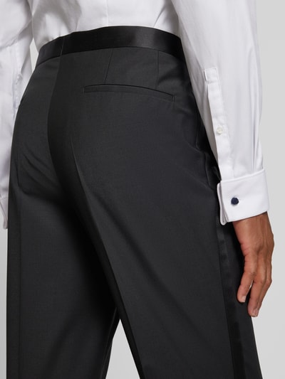 BOSS Pantalon met persplooien, model 'LEON' Zwart - 3