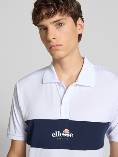 Ellesse Slim Fit Poloshirt mit Label-Print Modell 'MACKENNA' Weiss 3