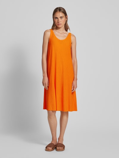s.Oliver RED LABEL Knielange jurk met plissévouwen Oranje - 1