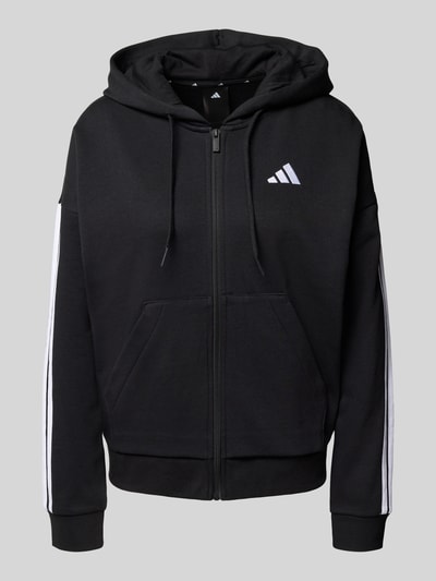 adidas Sportswear Sweatjacke mit Label-Stitching und Känguru-Tasche Black 2