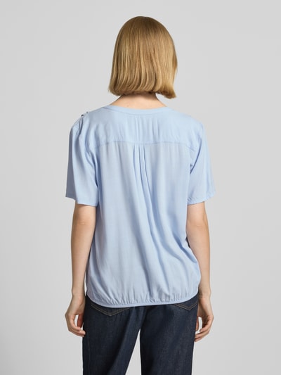 Tom Tailor Regular Fit Bluse aus reiner Viskose Hellblau 5