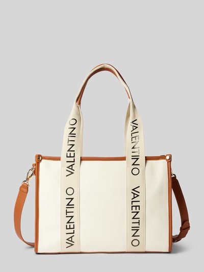 VALENTINO BAGS Handtas met labelprint, model 'CANDLE' Cognac - 1