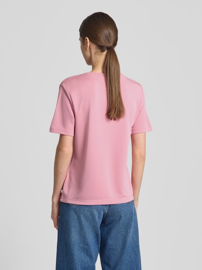 Tom Tailor Denim Regular Fit T-Shirt mit Rundhalsausschnitt Pink 5