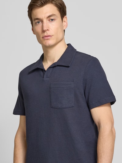 ECOALF Poloshirt met borstzak, model 'OLIVERALF' Marineblauw - 3