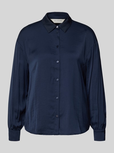 MSCH Copenhagen Regular fit overhemdblouse met viscose, model 'Sandelina' Marineblauw - 2