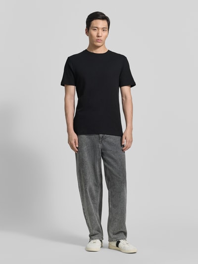 Tom Tailor Denim Regular Fit T-Shirt aus Baumwoll-Mix Black 1