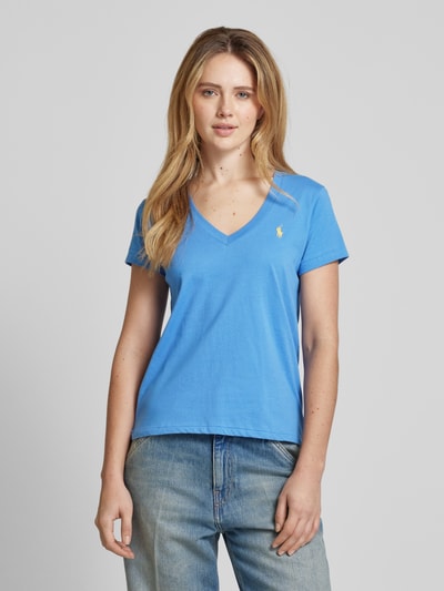 Polo Ralph Lauren T-shirt met logostitching Blauw - 4