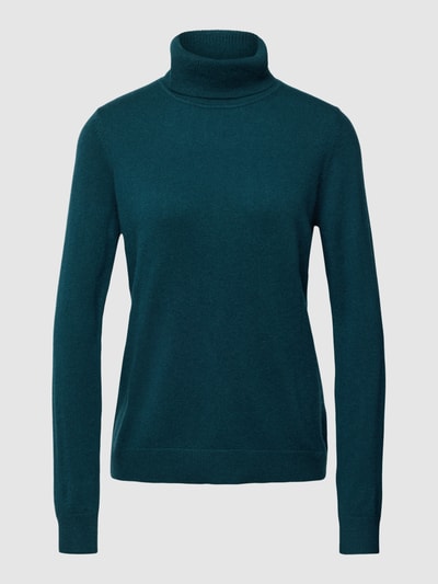 Christian Berg Woman Kaschmirpullover in melierter Optik Petrol 2