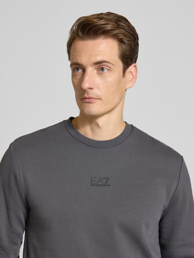 EA7 Emporio Armani Bluza z detalem z logo Średnioszary 3