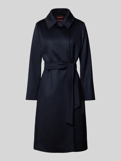 Max Mara Studio Regular Fit Mantel aus reiner Schurwolle Modell 'BCOLLAG' Marine 2