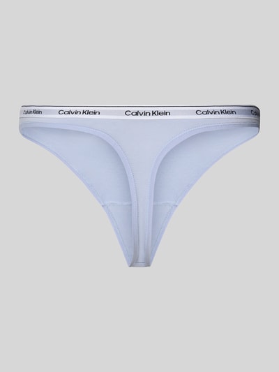 Calvin Klein Underwear String met elastische band met logo Blauw - 3