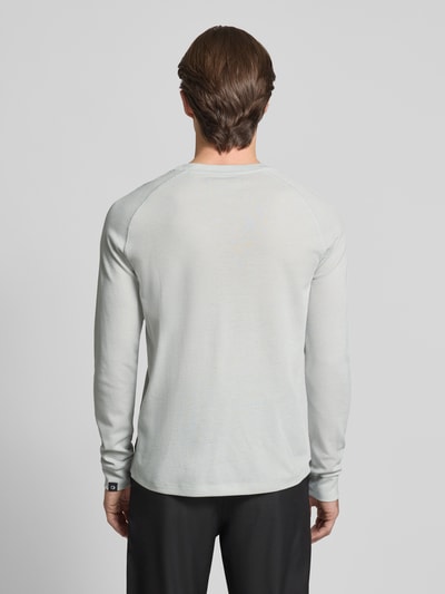 Tom Tailor Denim Regular fit shirt met lange mouwen en wafelstructuur Lichtgrijs - 5