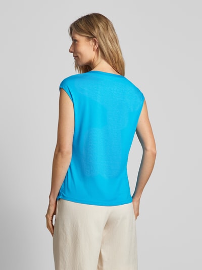 comma T-shirt met V-hals Turquoise - 5