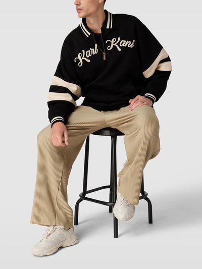 KARL KANI Sweatshirt mit Label-Stitching Modell 'Script' Black 1