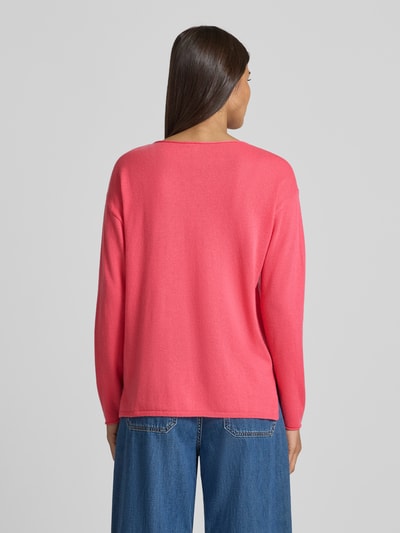 Brax Wollen pullover met kasjmier, model 'STYLE.LIZ' Koraal - 5