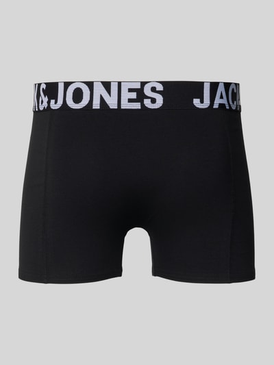 Jack & Jones Trunks mit elastischem Logo-Bund Modell 'ELIAS' im 3er-Pack Black 3