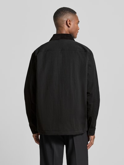 BOSS Orange Regular Fit Jacke mit Cord-Kragen Modell 'LEIDON-ZIP_M' Black 5