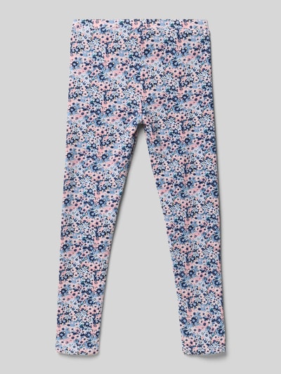 Guess Leggings mit floralem Allover-Print Modell 'Reversible' Marine 3