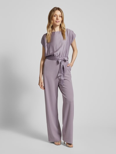 Swing Jumpsuit mit Bindegürtel Mauve 4