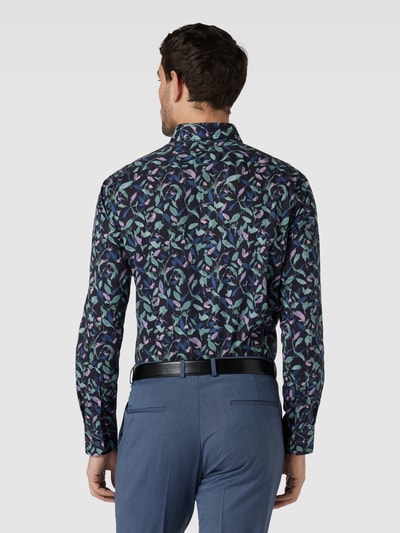 BOSS Slim fit vrijetijdsoverhemd met knoopsluiting, model 'Joe' Marineblauw - 5