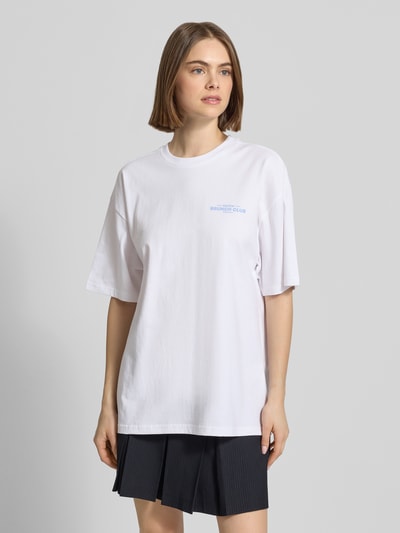 REVIEW Oversized T-Shirt mit Statement-Print Weiss 4