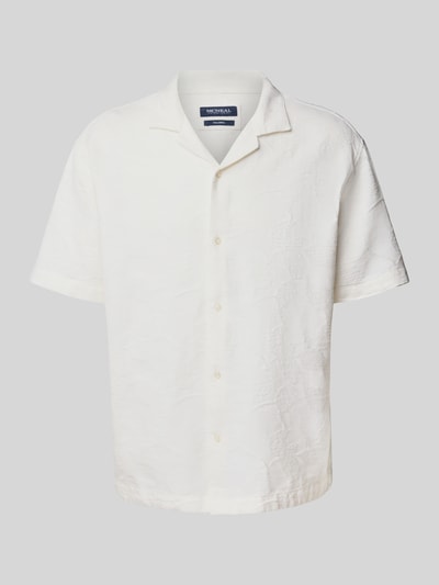 MCNEAL Tailored Fit Freizeithemd aus Baumwoll-Mix mit Leinen-Anteil Offwhite 2