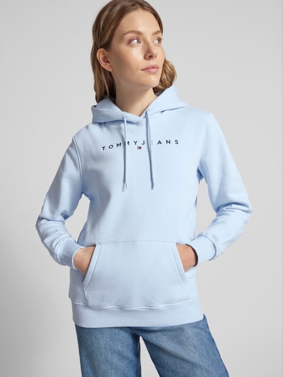 Tommy Jeans Regular fit hoodie met labelstitching Blauw - 3