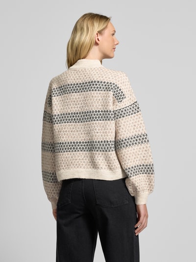 Vero Moda Regular Fit Strickpullover mit Wolle Modell 'TRIXIE' Beige 5