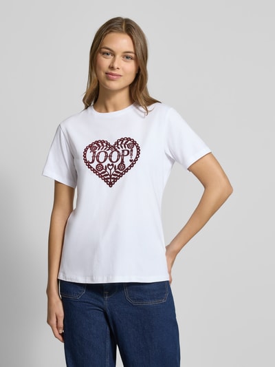 JOOP! T-shirt z okrągłym dekoltem model ‘Tita’ Ciemnoczerwony 4