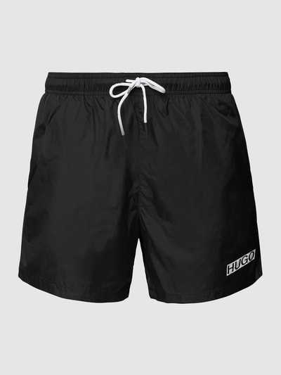 HUGO Badehose mit Logo-Print Black 2