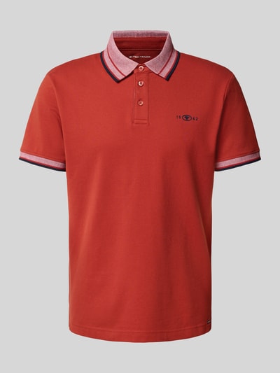 Tom Tailor Regular Fit Poloshirt aus Baumwoll-Mix Dunkelrot 2