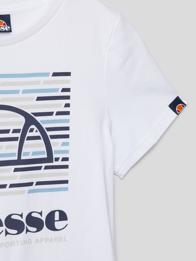 Ellesse T-Shirt mit Motiv-Print Modell 'Viero' Weiss 2