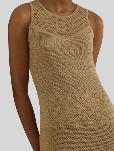 Lauren Ralph Lauren Figurbetontes Maxikleid aus Viskose-Leinen-Mix Beige 3