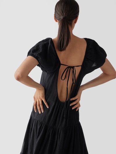 Honorine Midikleid mit Square-Neck-Ausschnitt Schwarz 6