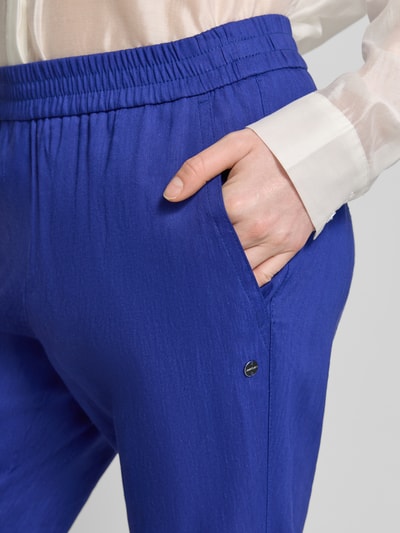 Marc Cain Straight Fit Leinenhose mit Viskose-Anteil Royal 3