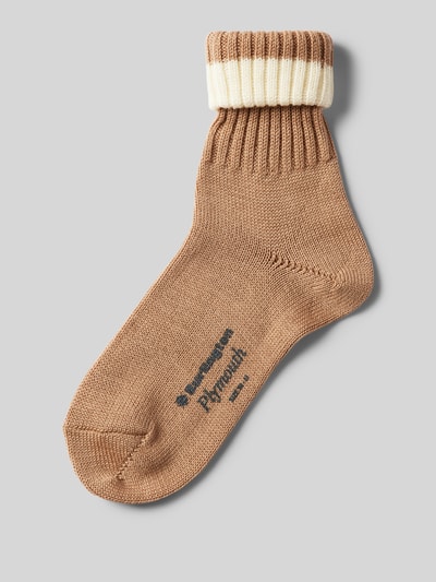 Burlington Wollsocken aus Schurwoll-Mix Modell 'PLYMOUTH' Beige 1