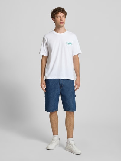 JACK & JONES t-shirt z nadrukiem z logo model 'RIVIERA VINTAGE POSTER' Biały 1