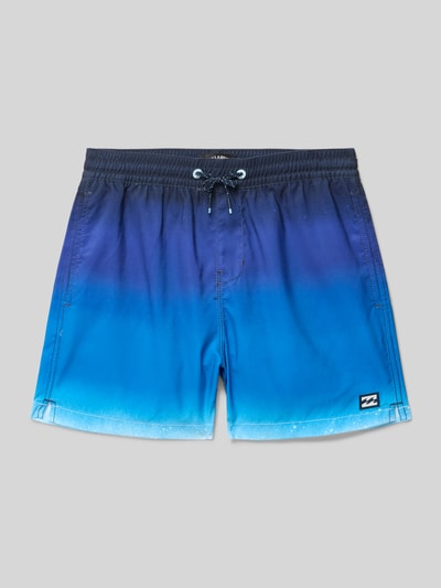 Billabong Spodenki kąpielowe z prostą nogawką i detalami z logo model ‘ALL DAY FADE’ Błękitny 1