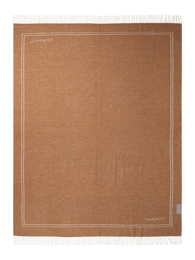 Gant Decke aus Lammwollmischung  Camel 2