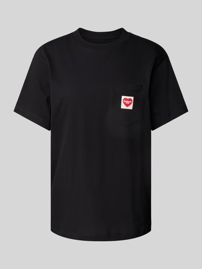 Carhartt Work In Progress T-Shirt aus reiner Bio-Baumwolle mit Label-Patch Black 2