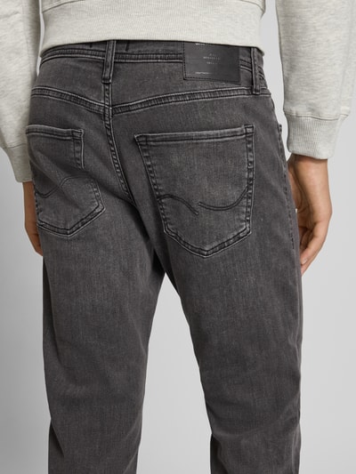 Jack & Jones Jeansy barwione o kroju slim fit Ciemnoszary 3