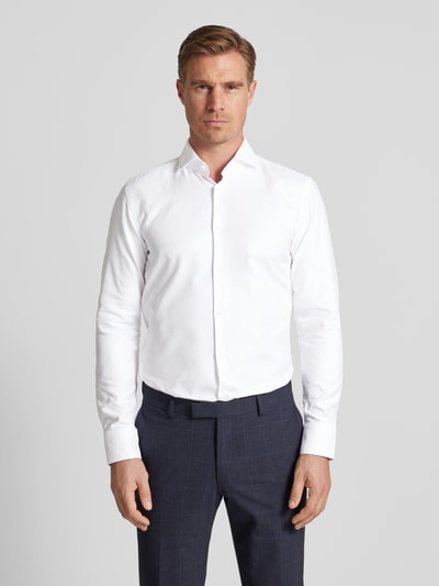 BOSS Slim Fit Business-Hemd mit Haifischkragen Modell 'Hank' Weiss 4