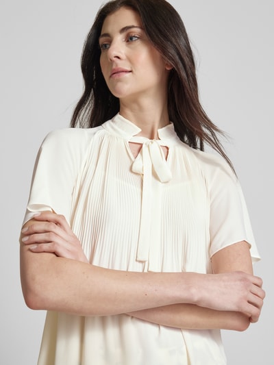 Lauren Ralph Lauren Blouse met plissévouwen, model 'ADAR' Offwhite - 3