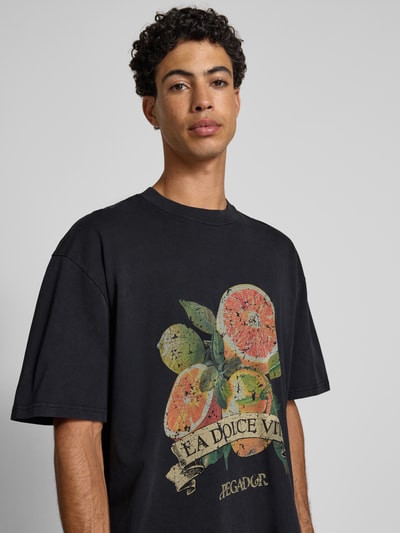 Pegador Oversized T-shirt met labelprint Zwart - 3