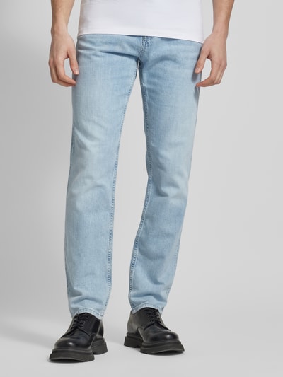 BOSS Straight Fit Jeans aus reiner Baumwolle Modell 'Re.Maine' Hellblau 4