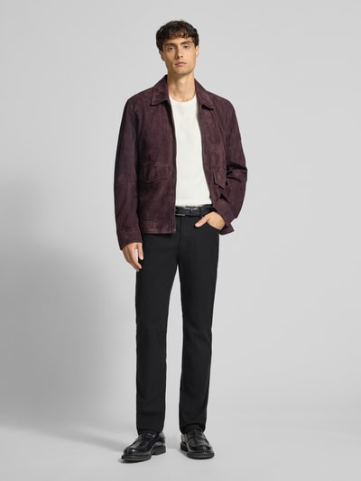 Christian Berg Men Spodnie materiałowe o kroju slim fit z dodatkiem bawełny ekologicznej i 5 kieszeniami Czarny 1