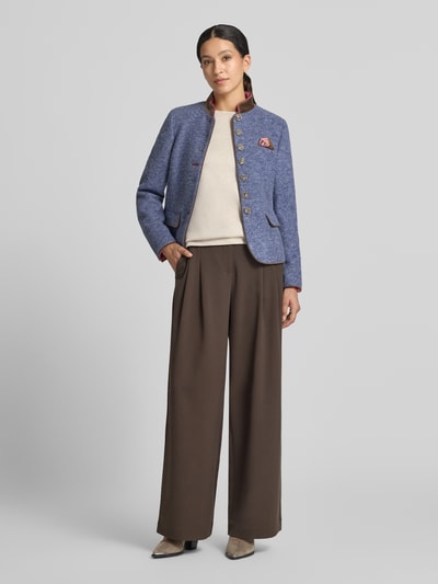 White Label Slim Fit Blazer aus Lanawoll-Mix Jeansblau 1