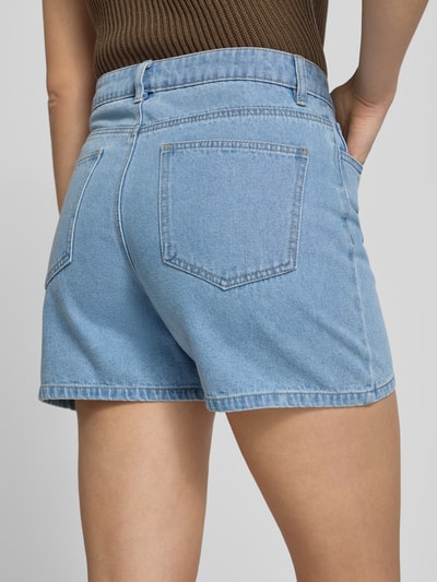 PIECES Regular Fit Jeansshorts aus Baumwoll-Mix Modell 'ABBI' Hellblau 3
