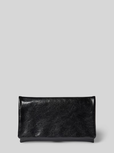 Produktfoto, Clutch aus echtem Leder mit Strukturmuster von Abro in Schwarz, Magnetverschluss, Innenfach, 23x14x4 cm, strukturierte Oberfläche